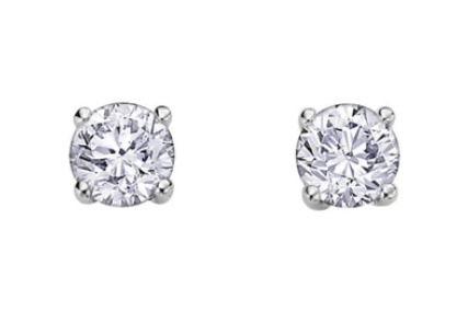 (.10cttw) Round Lab Grown Diamond Studs