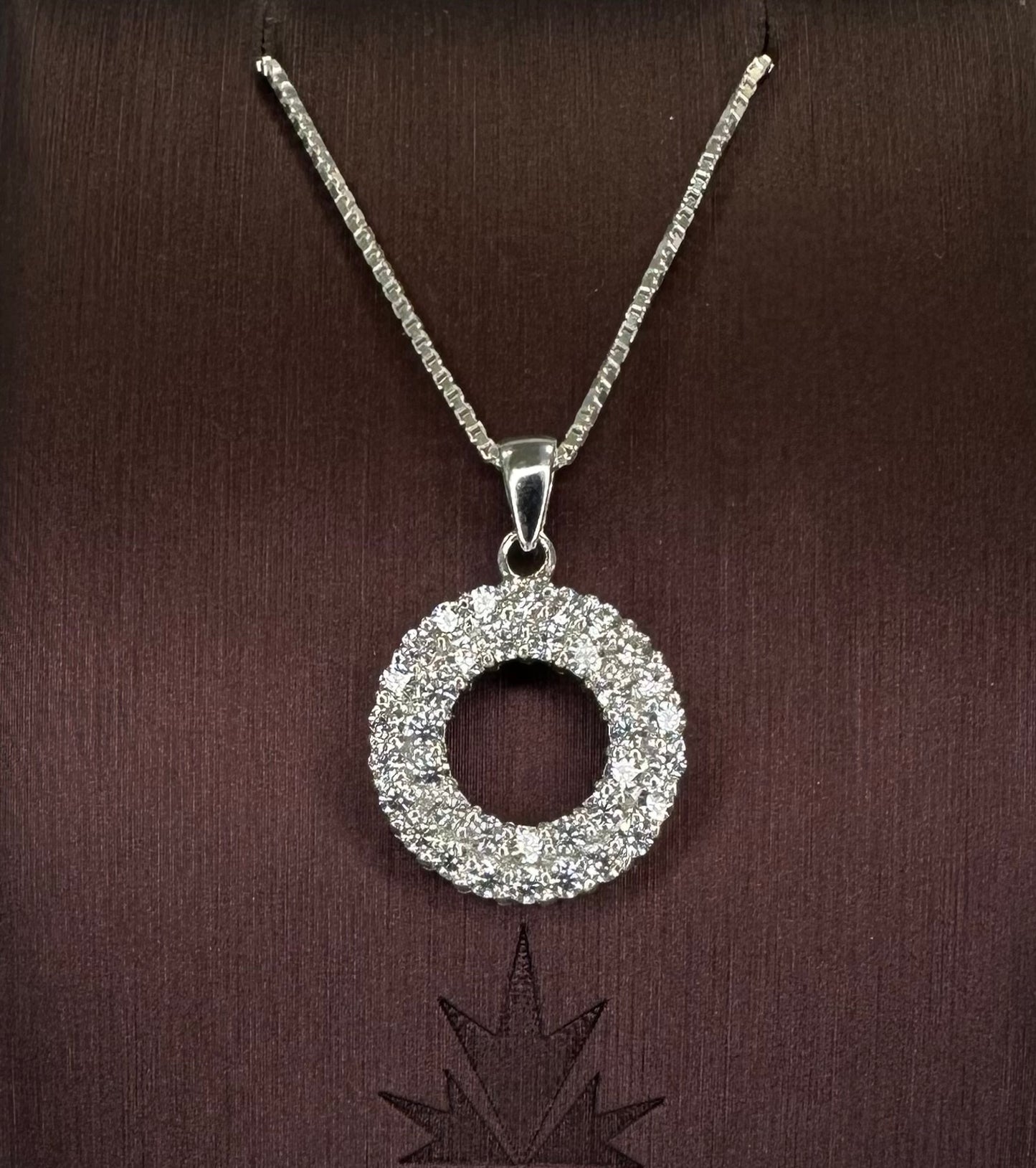 Sterling silver Circle Of Life Necklace with CZ