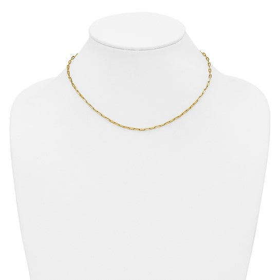 Yellowgold Paperclip Necklace