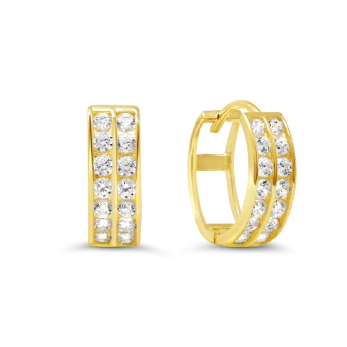 (11mm) Yellowgold Cz Huggies