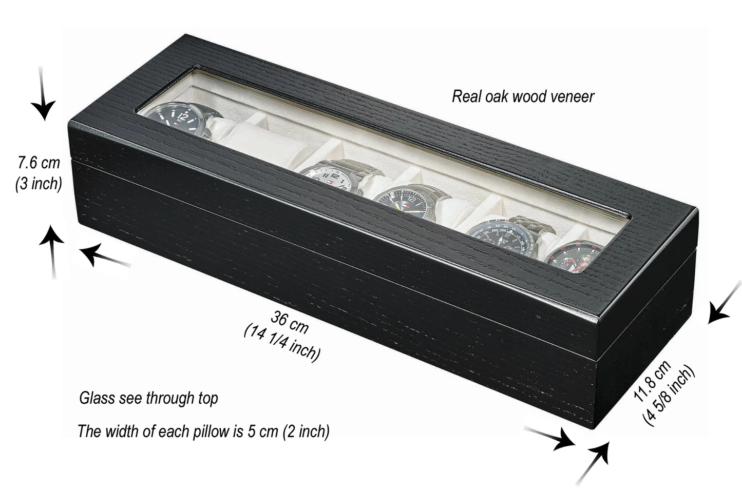 Black Wooden Watch Box