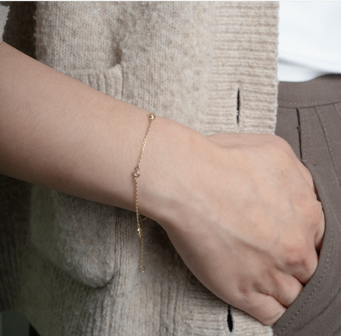 10K Yellow Gold Cubic Zirconia Bracelet