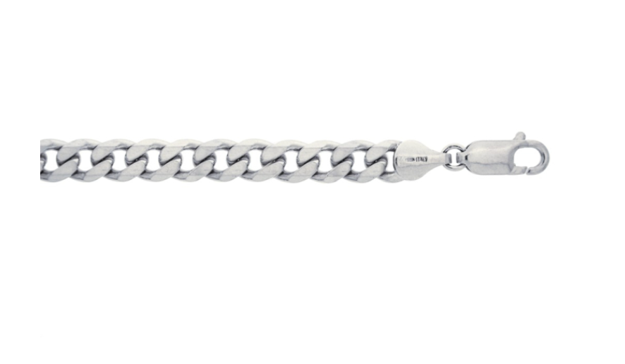 6.8mm Sterling Silver Curb Bracelet