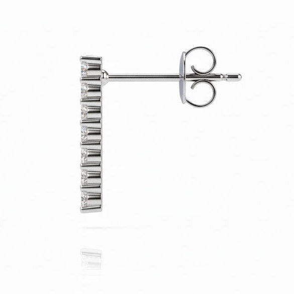 Sterling Silver Vertical Bar Drop Earring