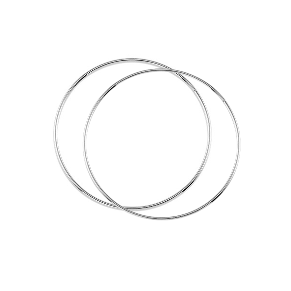 (41mm)10k Whitegold Hoops