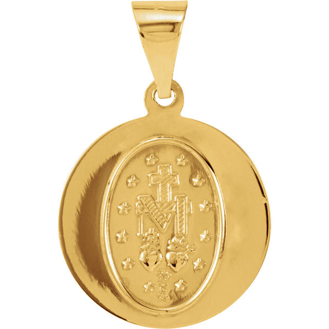 14k Yellow Gold Miraculous Medal – Jewels De Oro