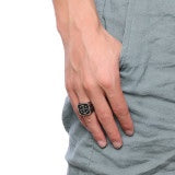 Stainless Steel Square Cross Ring
