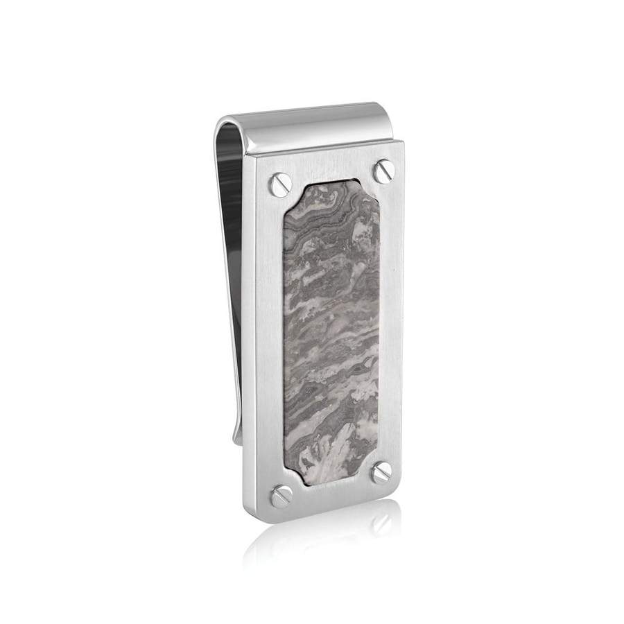 Black Matte Carbon Fibre And Stainless Steel Money-clip