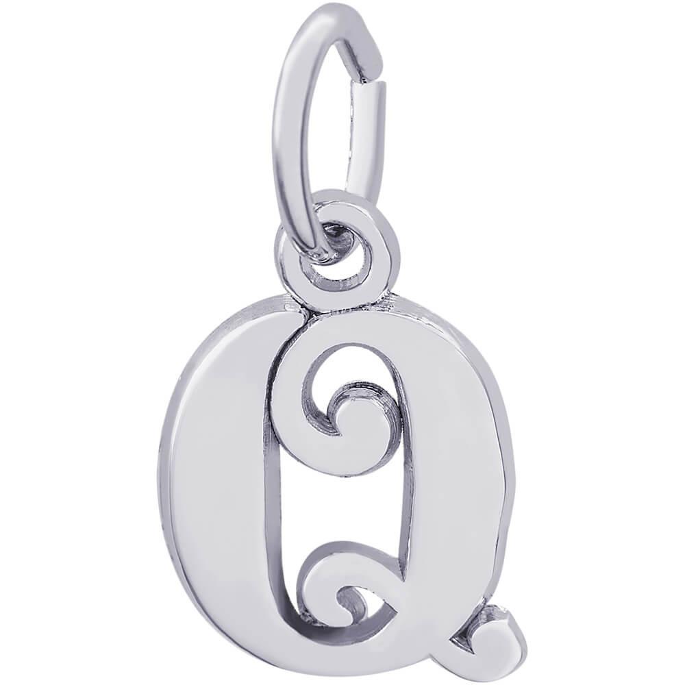 Rembrandt Charms Sterling Silver Initial Q Charm