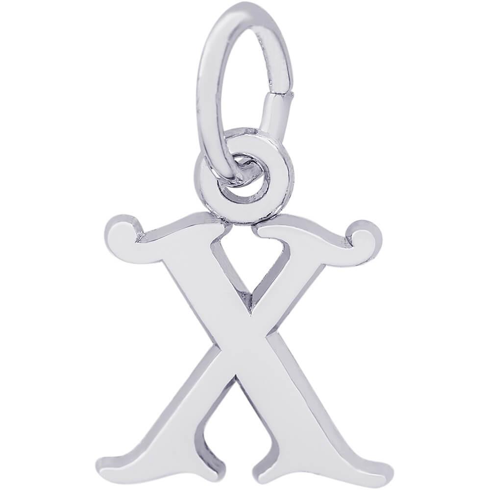 Rembrandt Charms Sterling Silver Initial X Charm