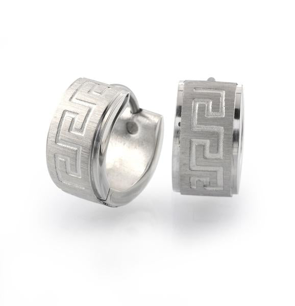 Greek Key Huggies – Jewels De Oro