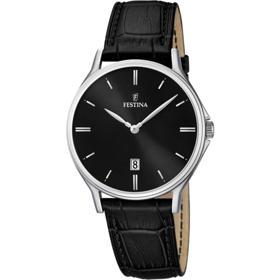 Festina | Black Leather Men's Watch l F16745/5