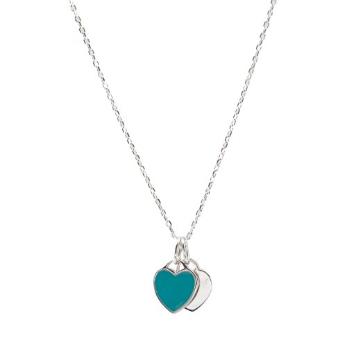 Sterling Silver Tiffany inspired Double Heart Necklace – Jewels De Oro