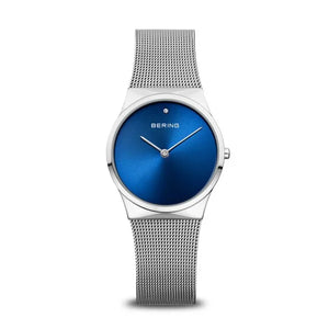 Bering Classic Blue dial With Silver Belt | 12130-007
