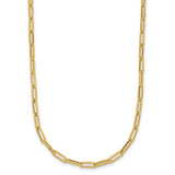 Gold Plating Sterling Silver Paperclip Chain (16-36 inches)