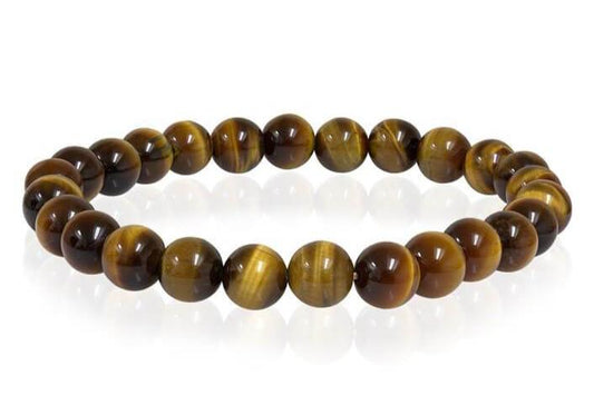 Italgem Stainless Steel Tigers Eye Beaded Bracelet