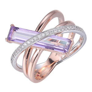 Elle Sterling Silver Mystic Quartz Rose Ring