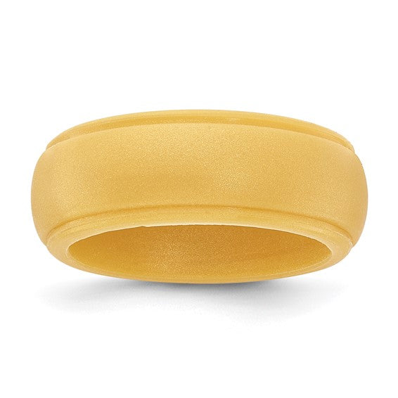 Gold Silicon 8MM Rings