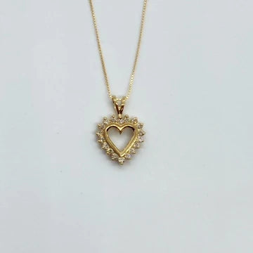 (0.25cttw) Yellowgold Diamond Heart Pendant