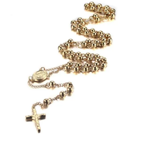 Stainless Steel Gold Ion  Rosary