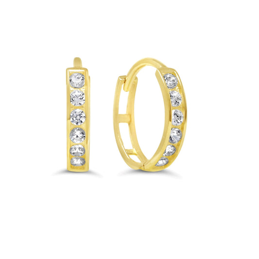 (11mm) Yellowgold Cz Huggies