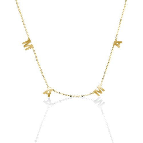10K Gold MAMA Letter Necklace
