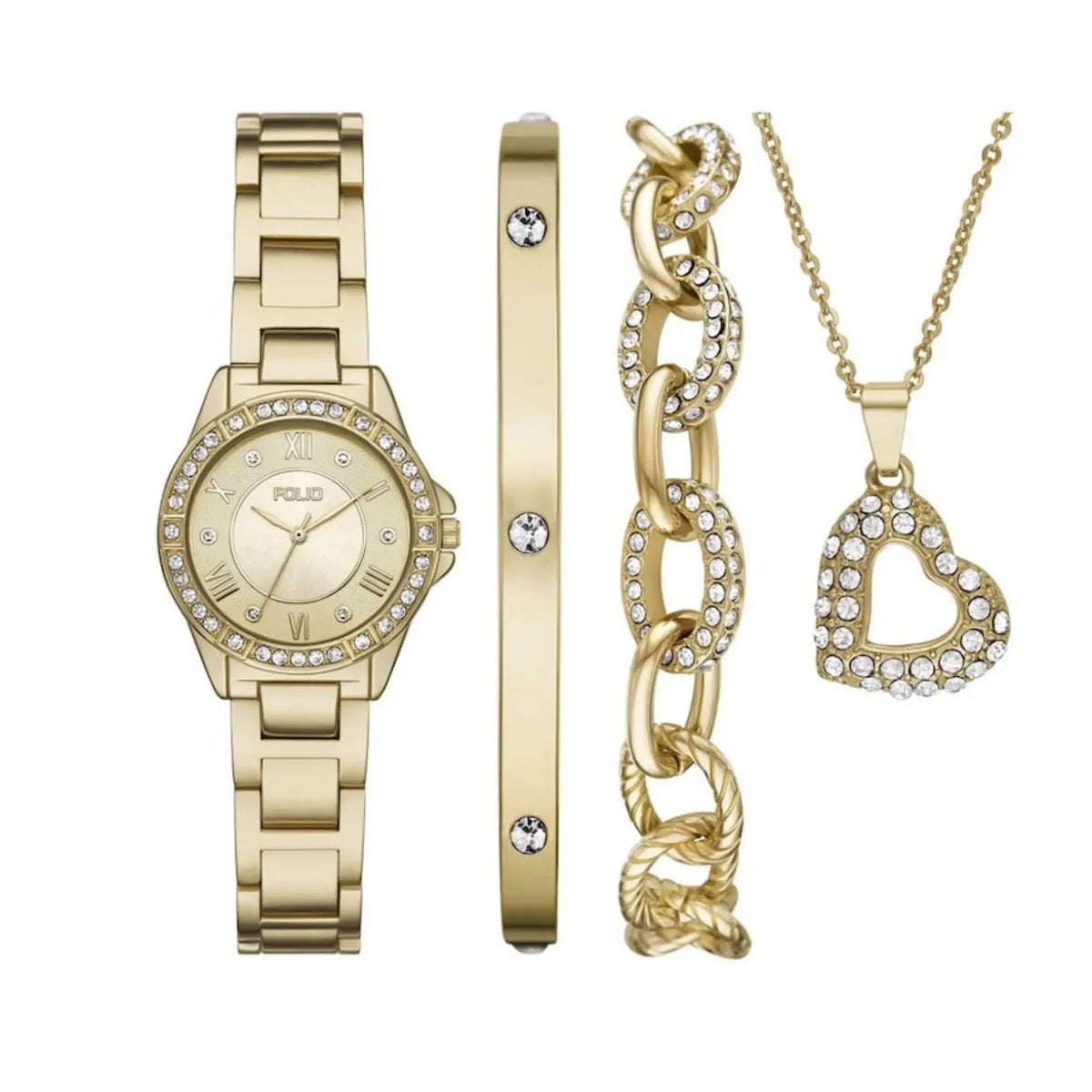 Radiant Elegance 4-Piece Folio Watch Set I FMDFL2057