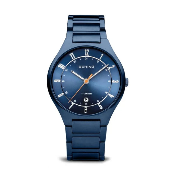 Bering Men's Titanium Watch In Blue | 11739-797