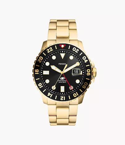 Fossil Black Gold-Tone Stainless Steel Watch |fs5990