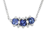 10K White Gold Tanzanite and Diamond Necklace