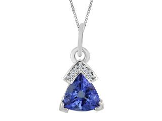 10k White Gold Tanzanite Necklace