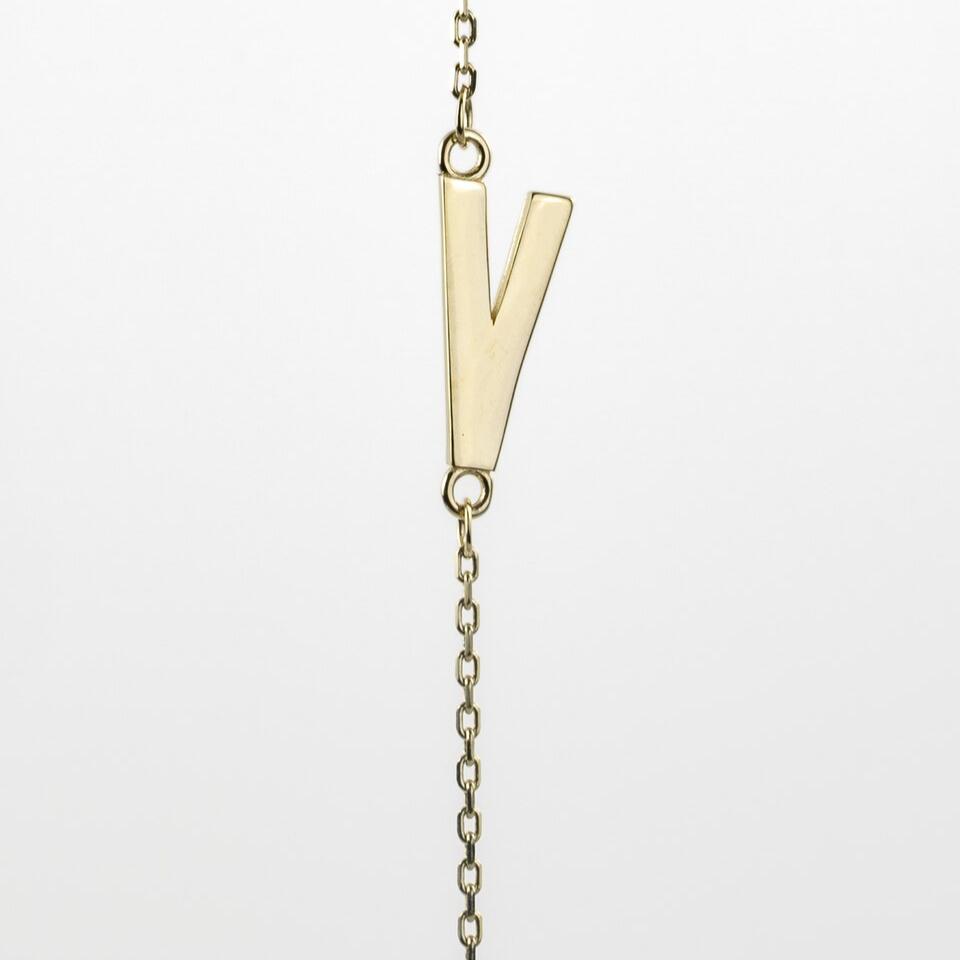 Yellow Gold Initial Necklace