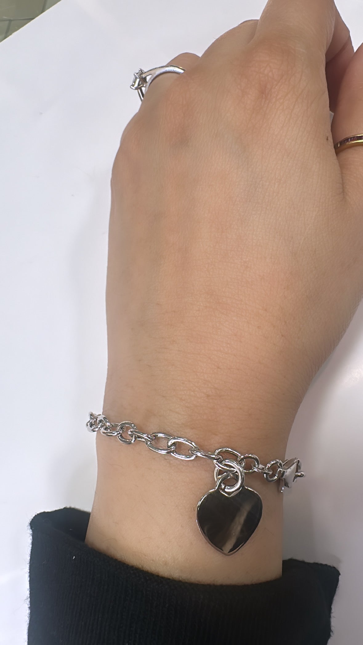 Sterling Silver Heart Bracelet