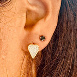 Elle Sterling Silver Long Love Heart Earring