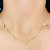 10K Gold Station Disc Necklace