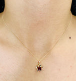 10k Yellowgold Garnet Necklace