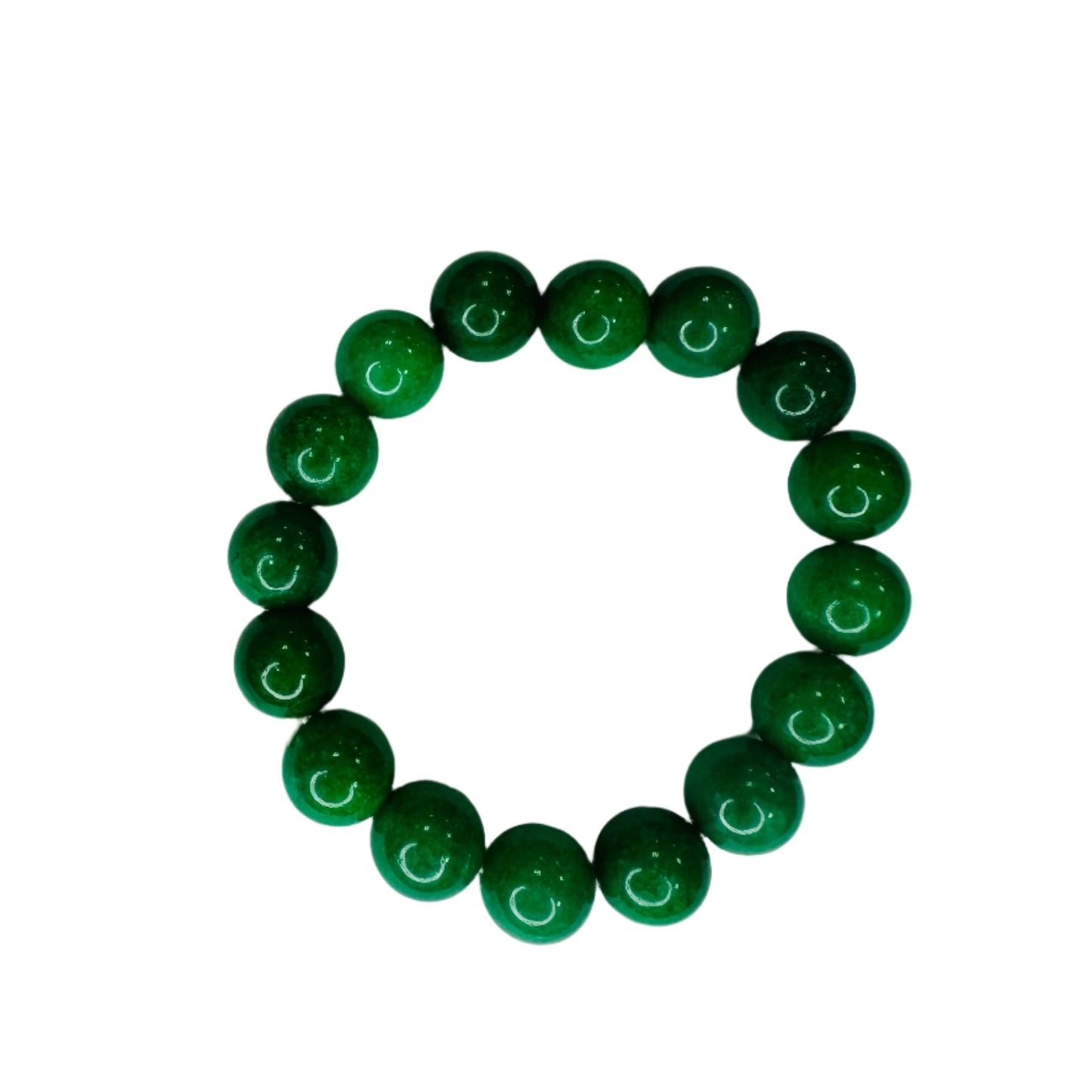 12mm Jade Beaded Bracelet