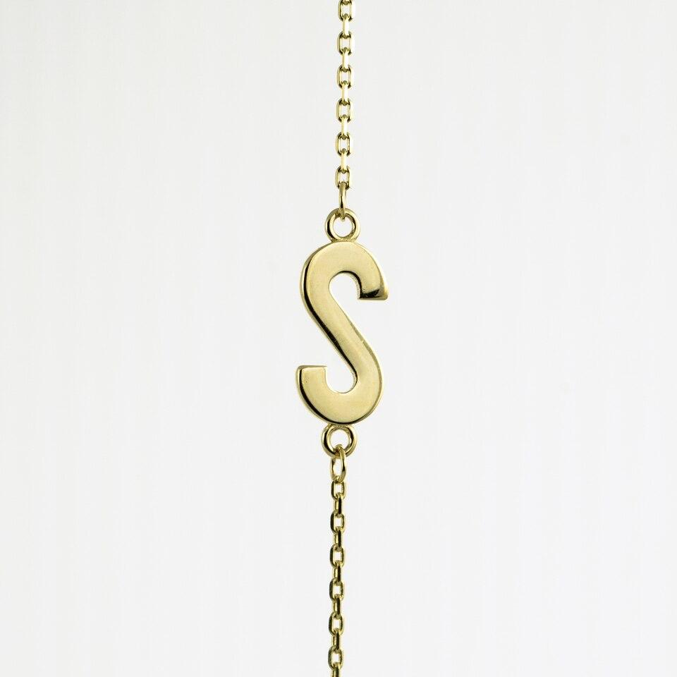 Yellow Gold Initial Necklace