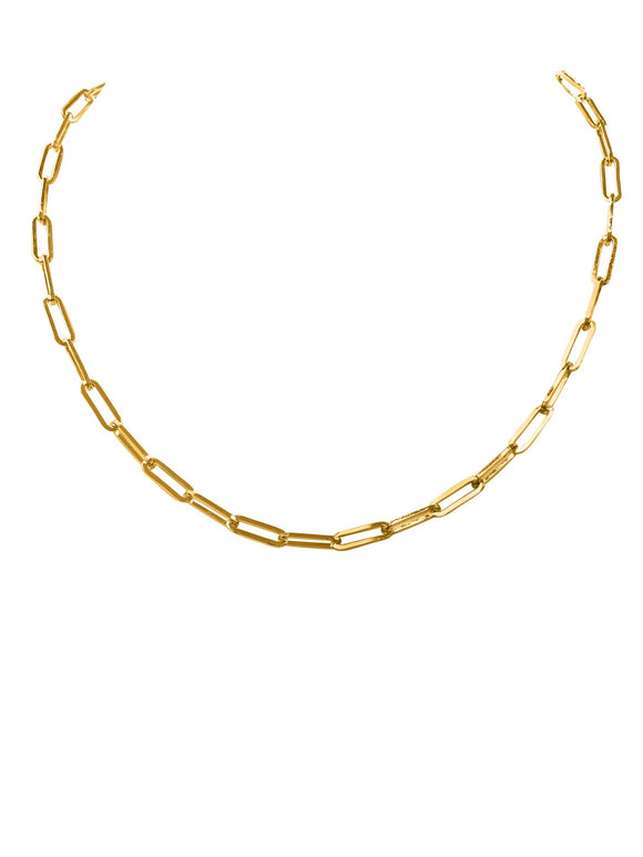 Yellow gold Paperclip Necklace