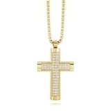 Stainless Steel Cubic zirconia Cross Necklace