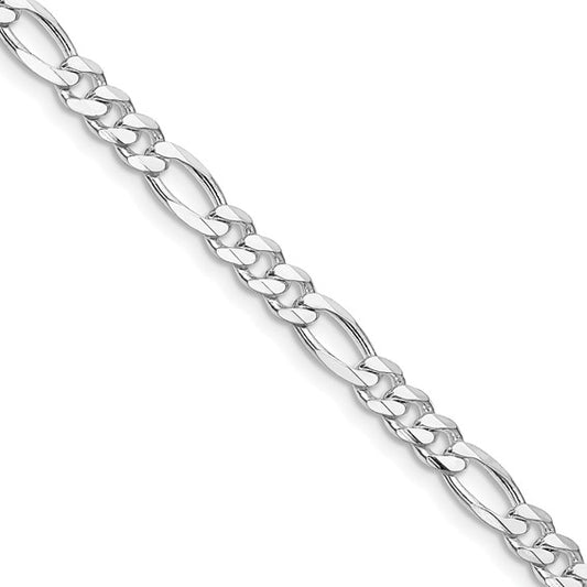 (4mm) Sterling Silver Figaro Chain 16-30 inches