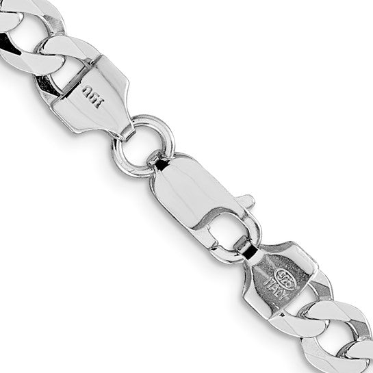 (6.7mm) Sterling Silver Curb Chain 18-30 inches