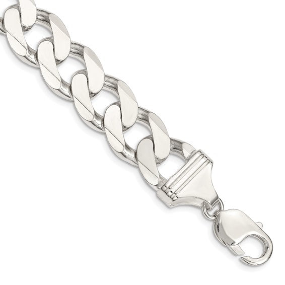 (9.5mm) Sterling Silver Curb Chain  20-30 inches