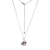 Elle Sterling Silver Amethyst Treasure Necklace with Cubic Zirconia