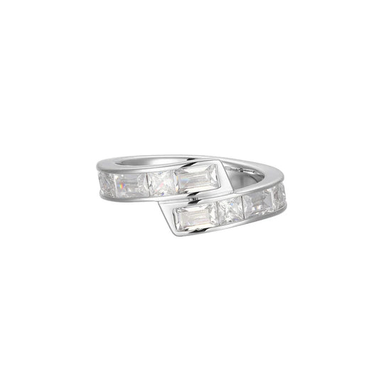 Elle Sterling Silver Baguette Ring