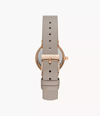 Skagen Freja Lille Two-Hand Greystone LiteHide Leather Watch |SKW3005