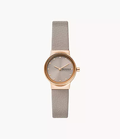 Skagen Freja Lille Two-Hand Greystone LiteHide Leather Watch |SKW3005