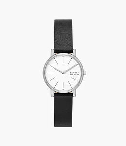 Skagen Signatur Lille Two-Hand Black Leather Watch | SKW3120