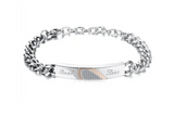 Stainless Steel "Real Love" Couple's Bracelet