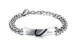 Stainless Steel "Real Love" Couple's Bracelet